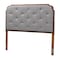 Baxton Studio Shanti Classic and Traditional Grey Fabric and Walnut Brown Finished Wood King Size Headboard 237-12645-ZORO - alternate 1